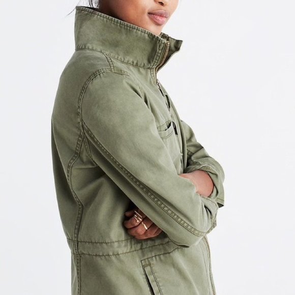 Madewell Zip Up Coat Military Jacket - Picture 1 of 10